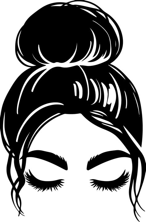 Messy Bun Messy Bun Svg Messy Hair Svg Mom Life Svg Png Inspire