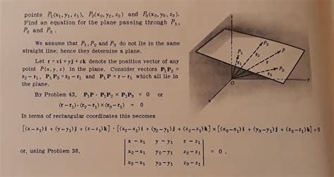 Geometry Problem Finding The Plane Passing Through Points