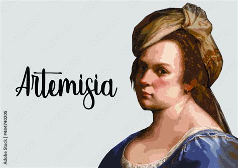 Artemisia Gentileschi Portrait Stock Vector Adobe Stock