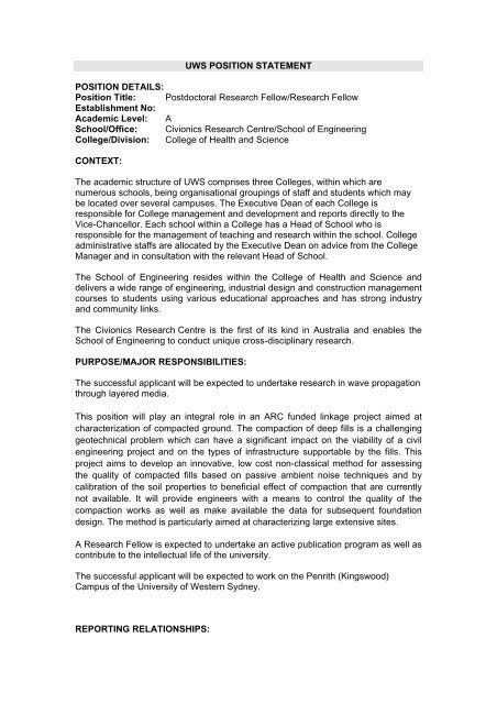 Postdoctoral Research Fellowresearch Fellow