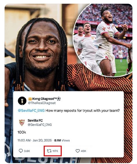 Nigerian Amateur Footballer Earns Sevilla Trial After Viral Tweet Surpasses 100 000 Retweets