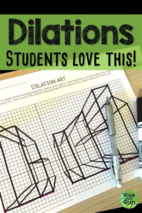 Dilation Activity Creating 3-D Perspective Art | Geometry high school, 8th grade math, Middle ...