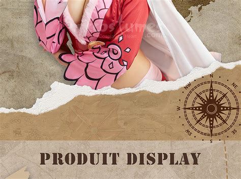 Costume De Boa Hancock One Piece Cosplay Top Cape Jupe Set Avec Boucle Doreille Set Complet