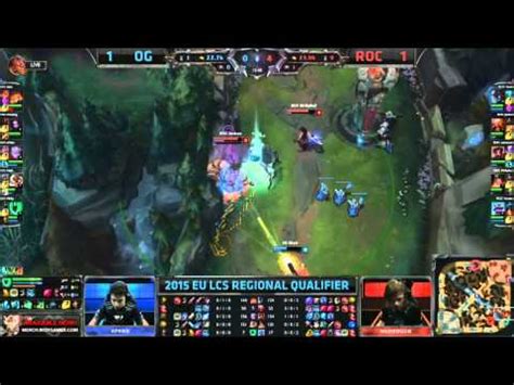 Origen Vs Roccat D A Mapa Lcs Eu Regional Qualifier