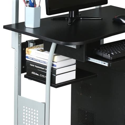 Yaheetech Tier Rolling Computer Desk W Keyboard Tray And Printer