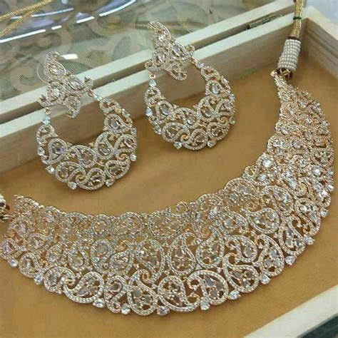 Indian Bollywood Style Fashion Gold Plated Bridal Jewelry Necklace Set