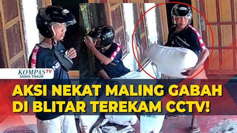 Detik Detik Aksi Nekat Pencurian Satu Karung Gabah Di Siang Bolong