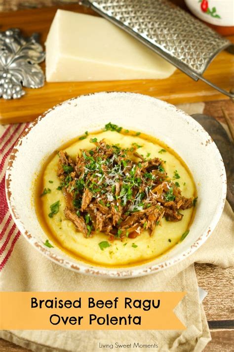 Crock Pot Braised Beef Ragu With Polenta Living Sweet Moments