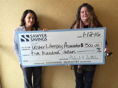 Sawyer Sponsors Literacy Program Sawyer Savings Bank