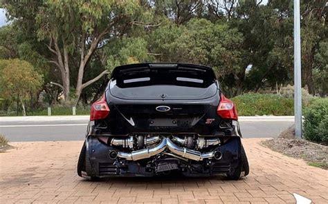 Ford Focus St Mk35 Bagged Black Lowered Lambo Style Rear End