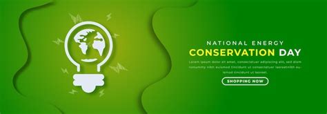 Premium Vector National Energy Conservation Day Paper Cut Vector Design Illustration For