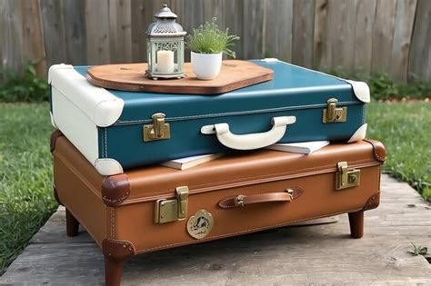 Premium Photo Vintage Suitcase Side Table