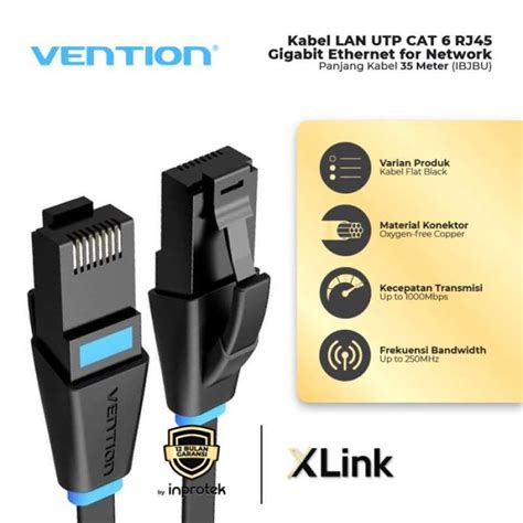 Promo Vention M Kabel Lan Rj Cat Utp Ethernet Gigabit Ibj Flat