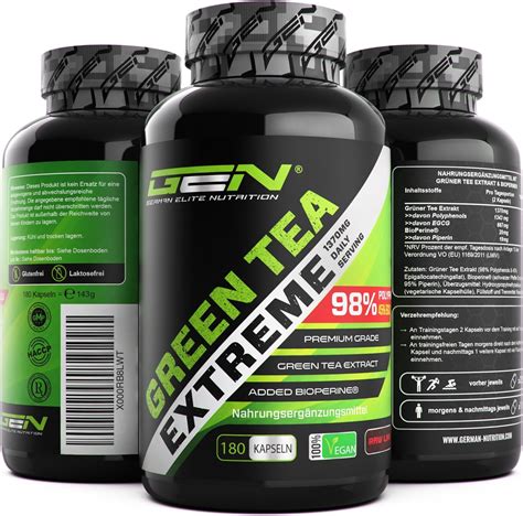 Green Tea Extreme 180 Kapseln 1370 mg Grüner Tee Extrakt pro