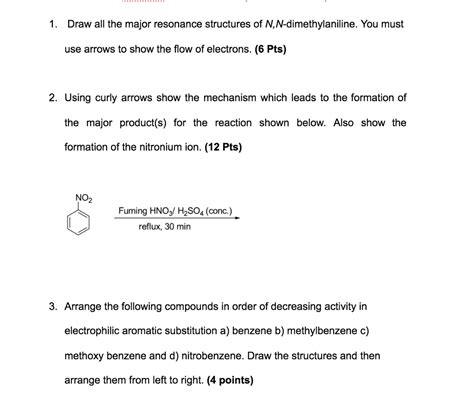 Solved Draw all the major resonance structures of N, | Chegg.com