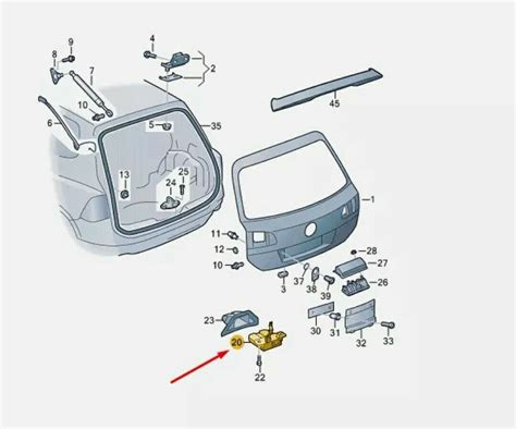 Volkswagen TOUAREG SHARAN Rear Lid Lock 7P0827505M EBay