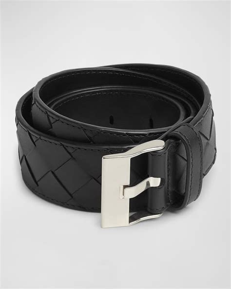 Amiri Mens Leather Logo Belt 4cm Neiman Marcus