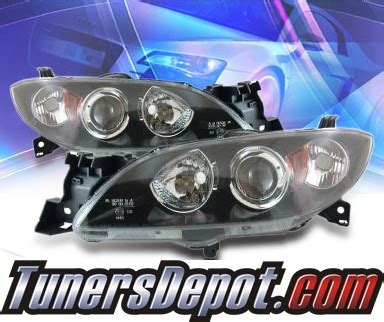 Ks Ccfl Halo Projector Headlights Black Mazda Sedan Az