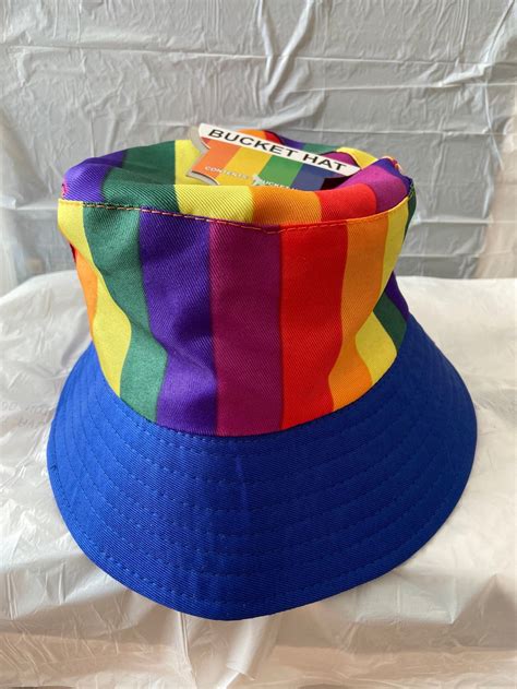 Lqbtq Rainbow Gay Pride Bucket Hat Cap Man Menetsystore Etsy