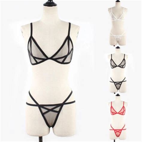 Ensemble De Lingerie En Maille Captivant Et Enchanteur Pour Femmes