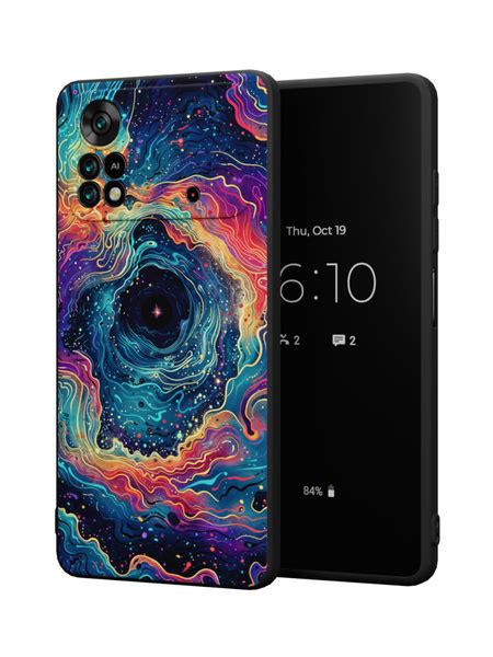 Силиконовый чехол Mcover для Poco X4 Pro (Поко Х4 Про 5Джи), Абстракция ...