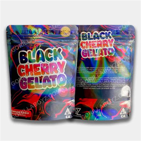 Mylar Bags 3 5 Grams Black Cherry Gelato Smell Proof Ziplocks