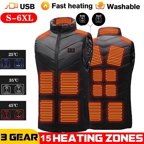 Areas Heated Vest Men Women Usb Heated Jacket Heating Vest