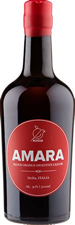 Amara Blood Orange Digestive 500ml Rossa Sicily Amaro Amatos Liquor