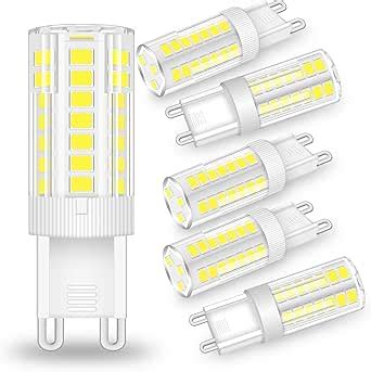 TRIJZHOU 6 Pack G9 LED Light Bulb 50w 40w Halogen Equivalent 4w