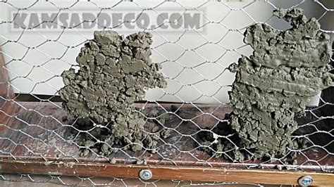 Металлическая сетка для штукатурки и бетонная скульптура