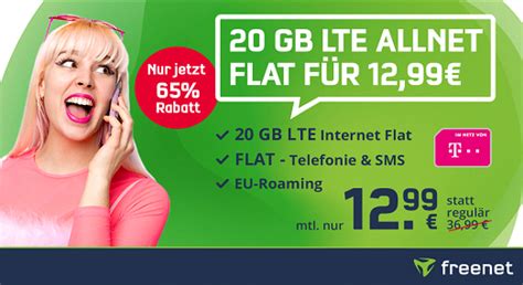 Freenet Telekom Gb Allnet Flat F R Euro