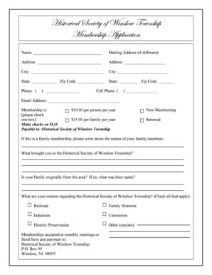 Fillable Online Membership Form Rootsweb Fax Email Print Pdffiller