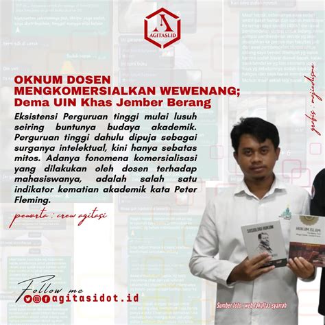 OKNUM DOSEN MENGKOMERSIALKAN WEWENANG; Dema UIN KHAS Jember Berang ...