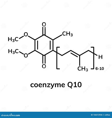 Coenzyme Q Ubiquinone Ubidecarenone Coenzyme Q Coq Mole Cartoon