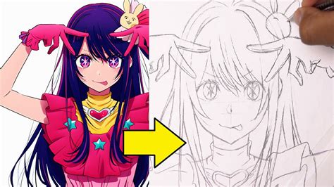 How To Draw Ai Hoshino Step By Step Oshi No Ko Drawing Tutorial