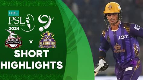 Short Highlights Lahore Qalandar Vs Quetta Gladiators Match 4 Psl