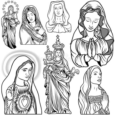 Virgin Mary Outline Stock Illustrations 389 Virgin Mary Outline Stock