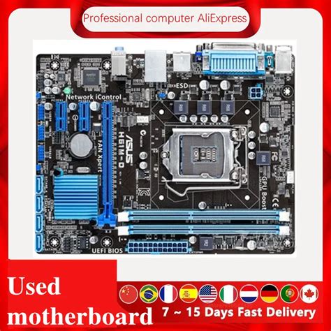 For Asus H61m-d Desktop Computer Motherboard Lga 1155 Ddr3 For Intel ...