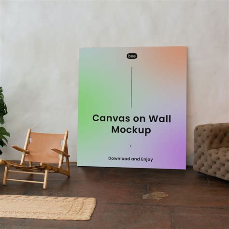 Free Big Square Canvas Mockup Mockupbee