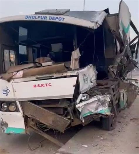 Jaipur Road Accident 20 Injured As Roadways Bus Brakes Fail रोडवेज बस के ब्रेक फेल 20 यात्री