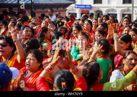 Teej Festival Of Dance In Kathmandu Nepal South Asia Stock Photo Alamy