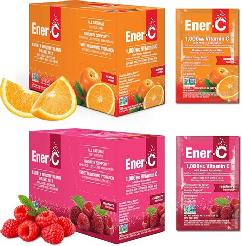 Ener C Orange And Raspberry Multivitamin Drink Mix Mg Vitamin C