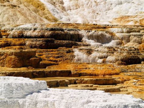 Mammoth Hot Springs Stock Image Image Of Minerals Formations