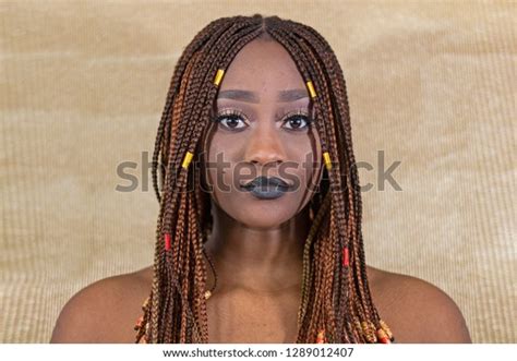 Portrait Beautiful African Girl Pigtails Nude Stock Photo My XXX Hot Girl