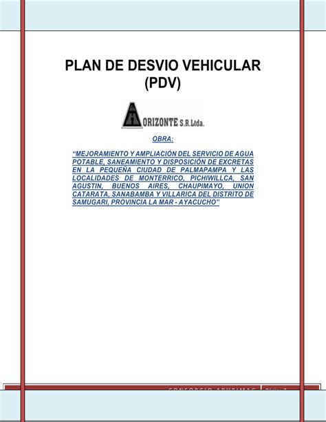 Plan De Desvio Vehicular Monterrico