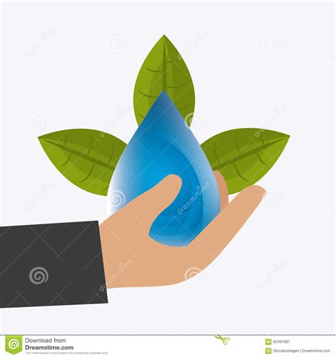 Save Water Ecology Stock Vector Illustration Of Ocean 60491687