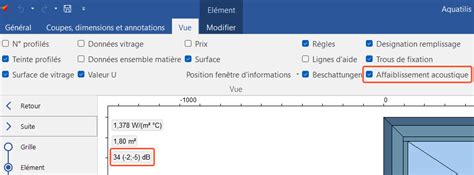 Afficher Les Valeurs Daffaiblissement Acoustique Orgadata Aide En Ligne