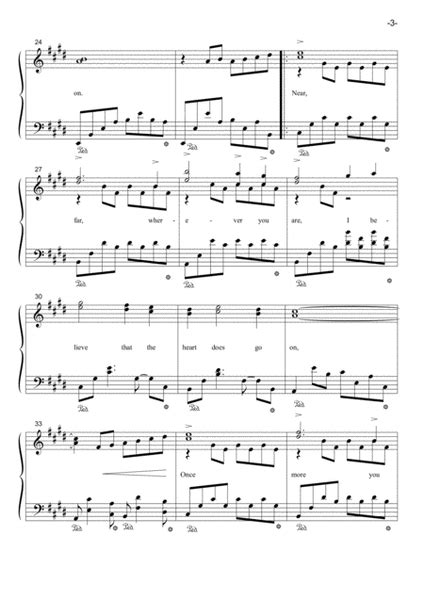 My Heart Will Go On Love Theme From Titanic By James Horner Piano Solo Digital Sheet Music