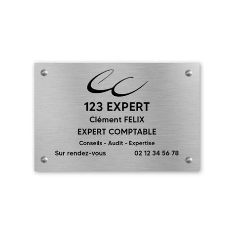 Plaque Professionnelle Personnalis E En Pvc Format Cm X Cm