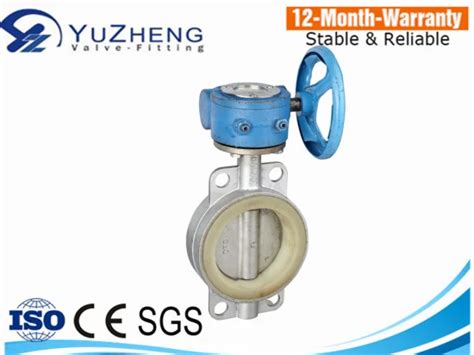 Stainless Steel Ci Wafer Butterfly Valve With Pneumatic Actuator